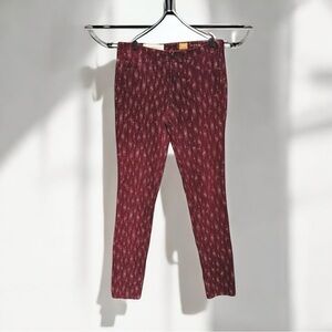 🌻Anthropologie {Pilcro} The Serif Printed Corduroy  Boho Jean Leggings Size 26